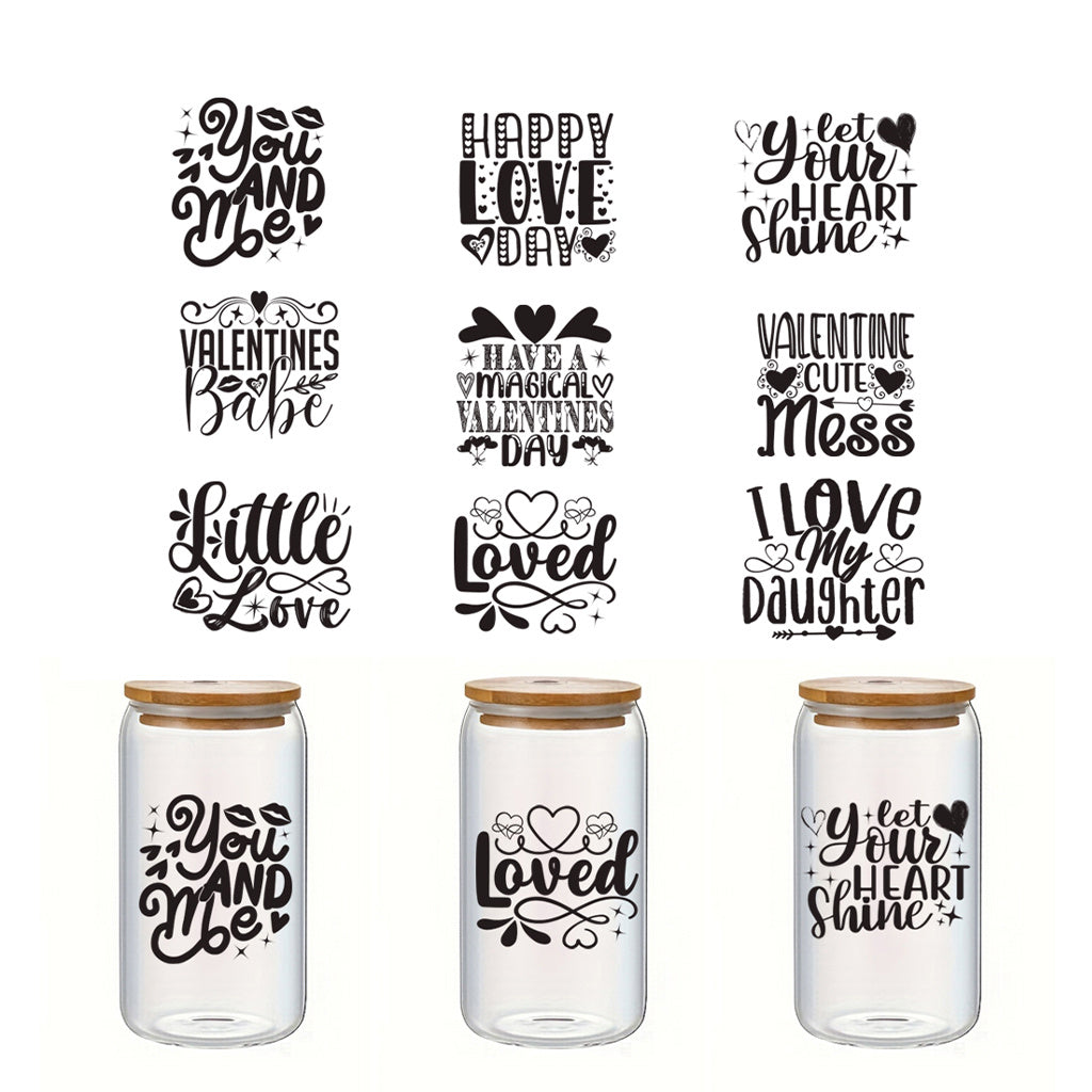 3套 趣味幽默口号 UV DTF 转印贴纸，防水，粘性，易于粘贴 -非常适合个性化玻璃器皿、瓶子和工艺品 DIY 创意半哑光自粘乙烯基贴纸