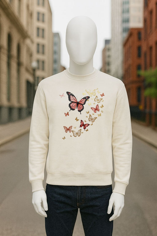 sudadera con dibujo BLANCO CREMA