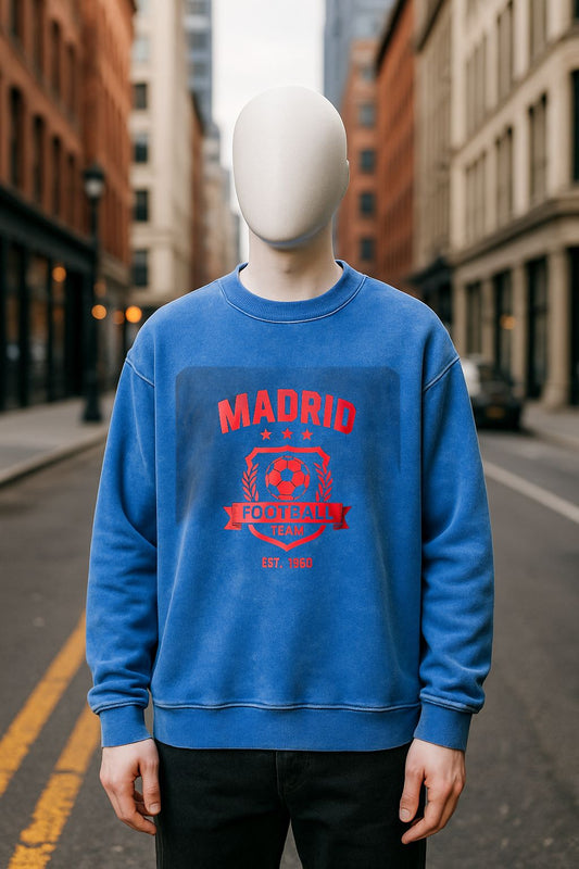 Sudadera azul Lavada