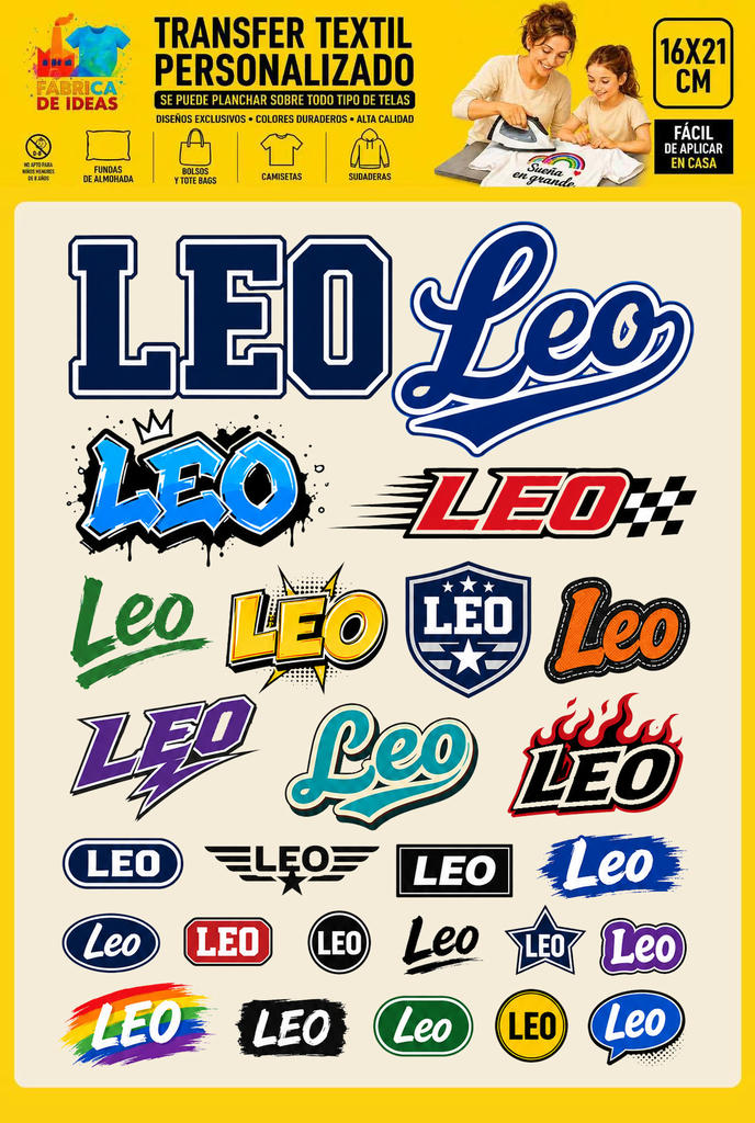 原版 LEO 姓名烫画设计